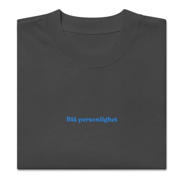 Blå personlighet oversized t-skjorte - Bilde 3