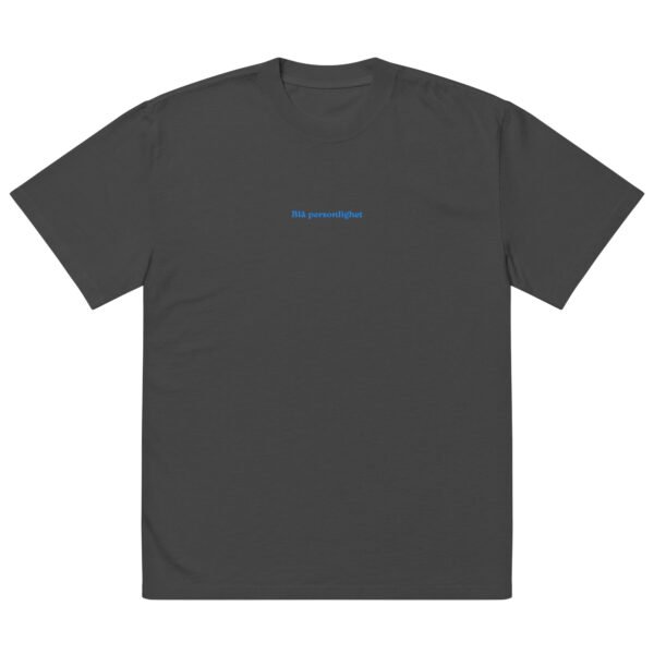 Blå personlighet oversized t-skjorte - Bilde 5